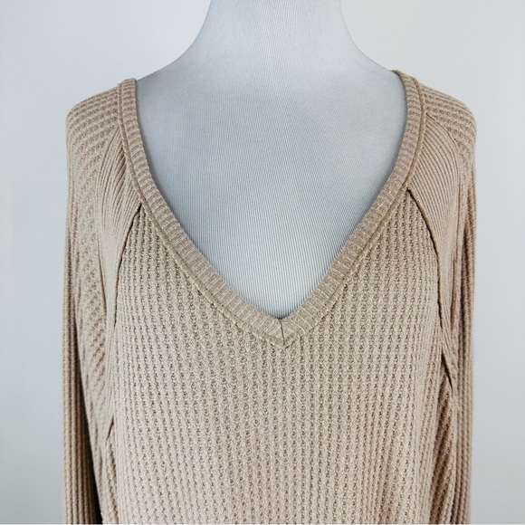 Free People We The Free Santa Clara Thermal Long Sleeve Tee Medium - Picture 3 of 14